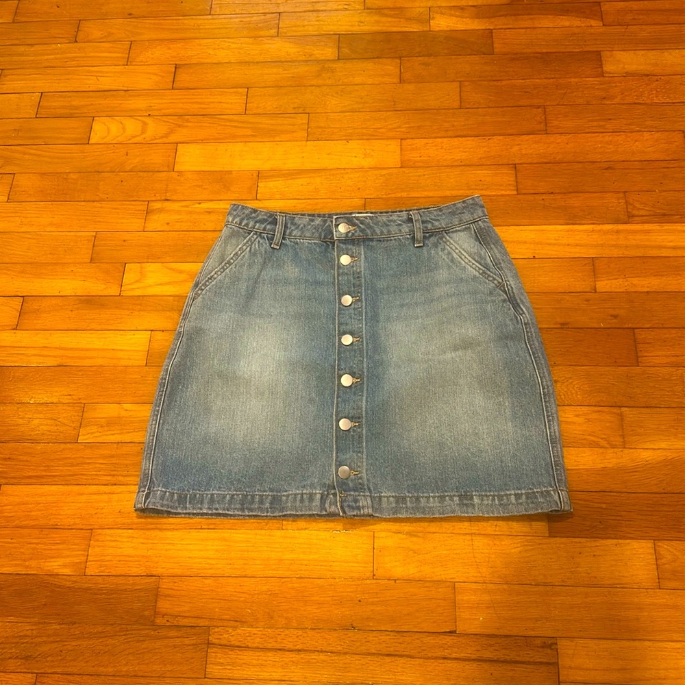 Rachel Parcell Denim button fly skirt size medium